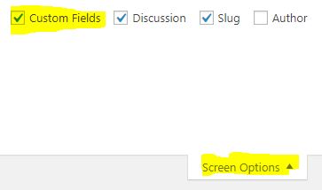 Add a Custom Field settings